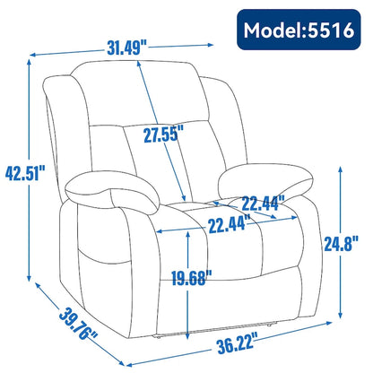 Fauteuil releveur électrique de taille moyenne en cuir véritable avec double moteur, massage 8 points et chauffage lombaire