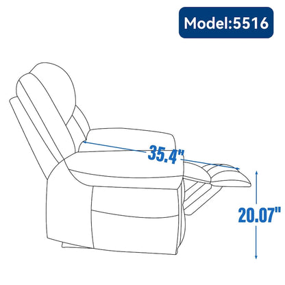 Fauteuil releveur électrique de taille moyenne en cuir véritable avec double moteur, massage 8 points et chauffage lombaire