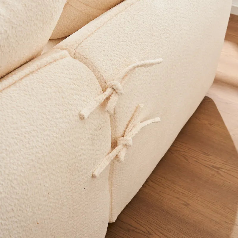 Canapé d'angle surdimensionné 3 places en forme de L de 106,3 pouces avec méridienne et 4 coussins