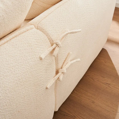 Canapé d'angle surdimensionné 3 places en forme de L de 106,3 pouces avec méridienne et 4 coussins