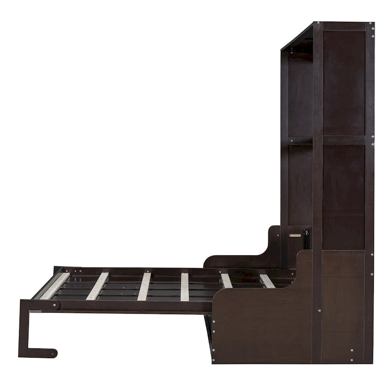 Lit escamotable moderne multifonctionnel Queen Size avec coussin