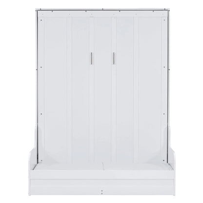 Lit escamotable moderne multifonctionnel Queen Size avec coussin