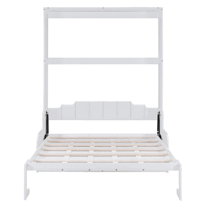 Lit escamotable moderne multifonctionnel Queen Size avec coussin