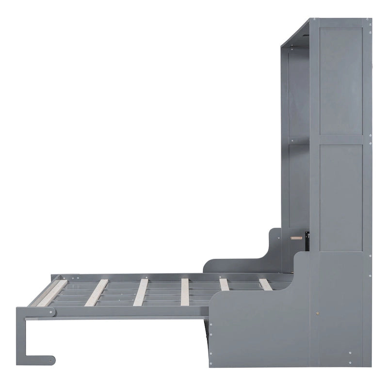 Lit escamotable moderne multifonctionnel Queen Size avec coussin