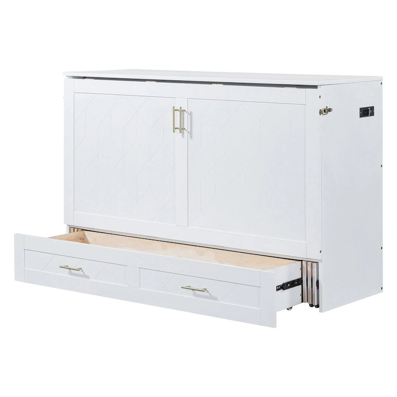 Lit mezzanine en bois avec étagère de rangement et bureau rembourrés