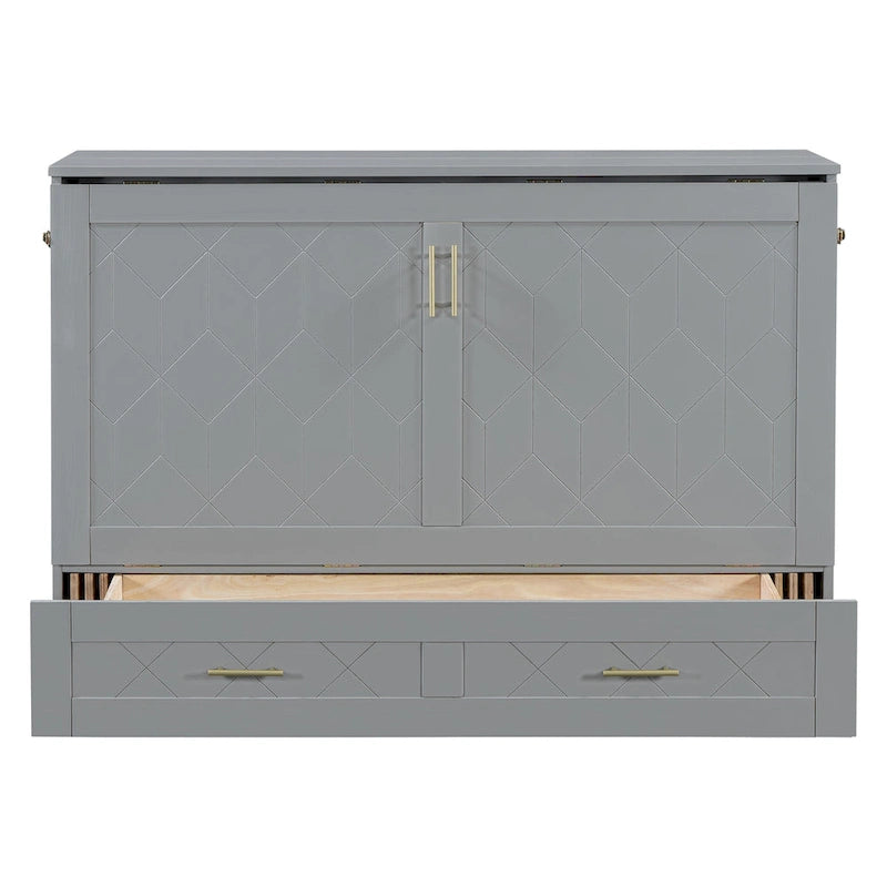 Lit mezzanine en bois avec étagère de rangement et bureau rembourrés