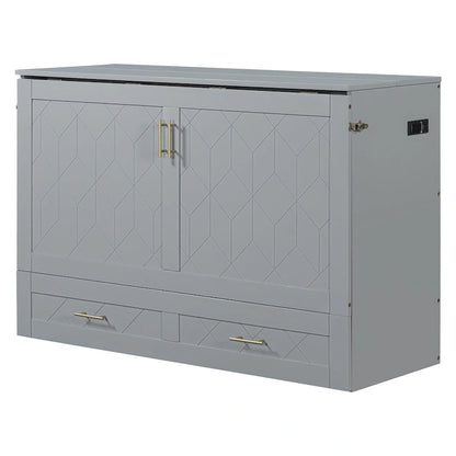 Lit mezzanine en bois avec étagère de rangement et bureau rembourrés