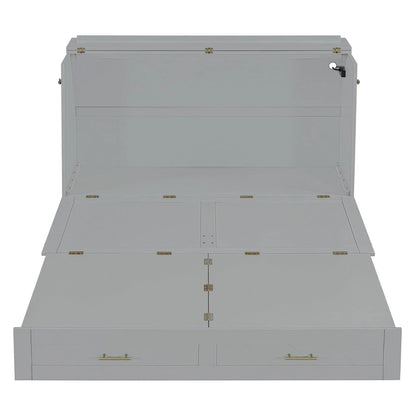 Lit mezzanine en bois avec étagère de rangement et bureau rembourrés