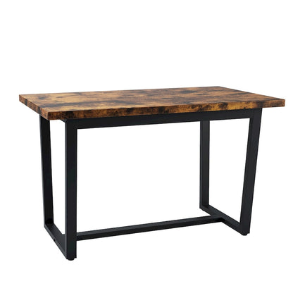 Ensemble de salle à manger moderne 7 pièces avec table rectangulaire et 6 chaises de salle à manger à dossier croisé