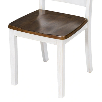 Ensemble de salle à manger en bois de noyer 6 pièces avec 4 chaises ergonomiques et banc