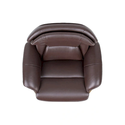 Fauteuil inclinable Jovan 31,5 en bois courbé et cuir véritable