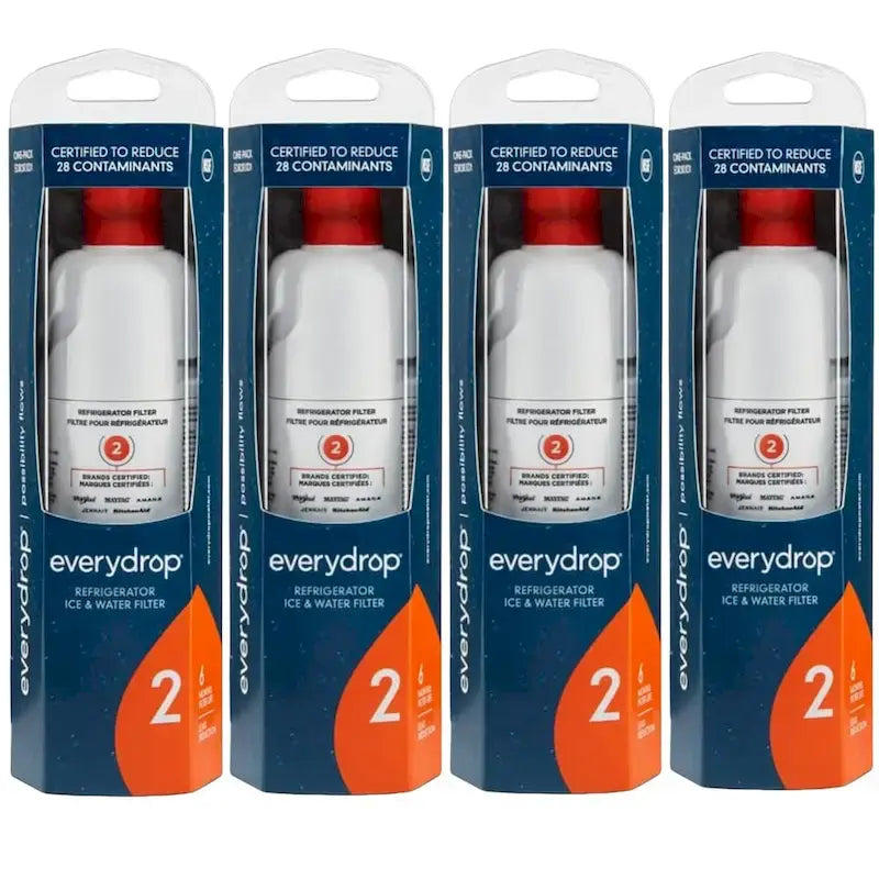 4 pack Everydrop by Whirlpool Refrigerator Filter 2, EDR2RXD1