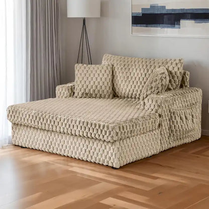 Chaise longue surdimensionnée à deux accoudoirs, moderne et rembourrée, Lanturn de Furniture of America