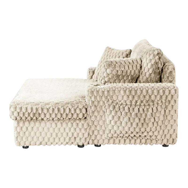 Chaise longue surdimensionnée à deux accoudoirs, moderne et rembourrée, Lanturn de Furniture of America