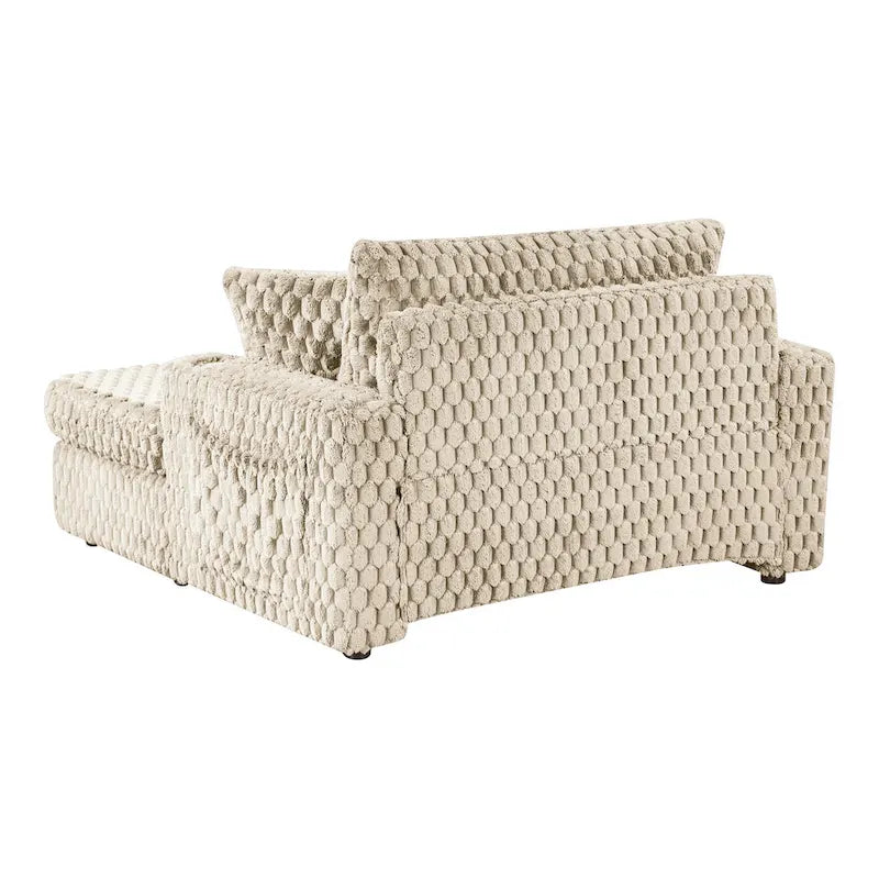 Chaise longue surdimensionnée à deux accoudoirs, moderne et rembourrée, Lanturn de Furniture of America