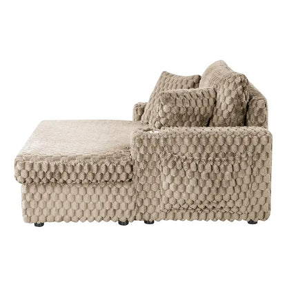 Chaise longue surdimensionnée à deux accoudoirs, moderne et rembourrée, Lanturn de Furniture of America