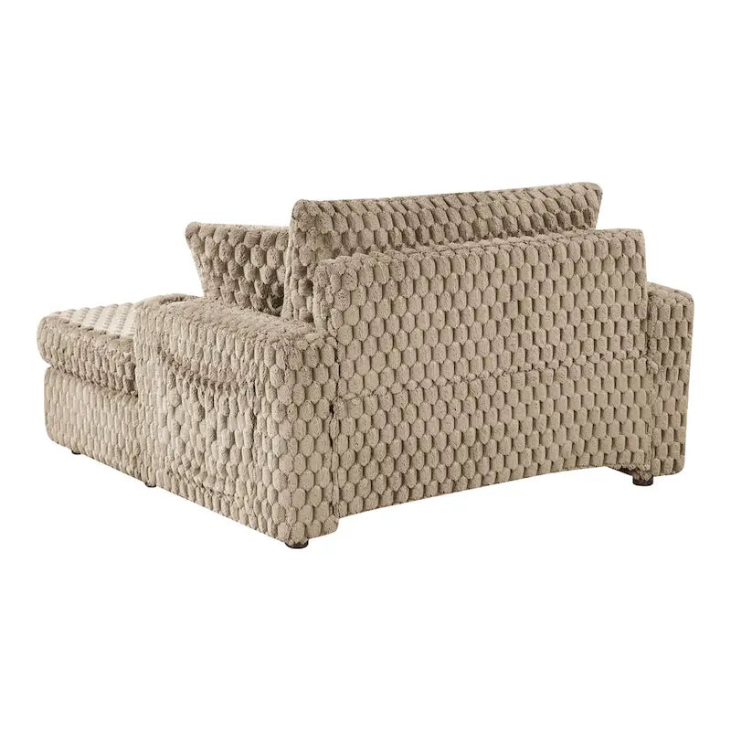 Chaise longue surdimensionnée à deux accoudoirs, moderne et rembourrée, Lanturn de Furniture of America