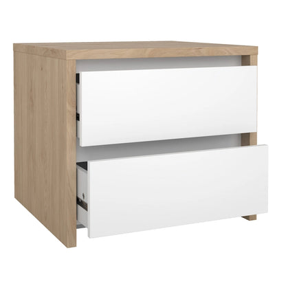 Table de chevet Porch &amp; Den Next de 43 cm de haut avec 2 tiroirs