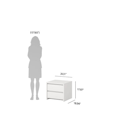 Table de chevet Porch &amp; Den Next de 43 cm de haut avec 2 tiroirs