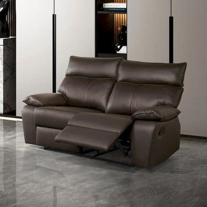 Ensemble de canapés inclinables modernes 2 pièces Yuleigh de Furniture of America, en cuir assorti et structure en bois certifié FSC