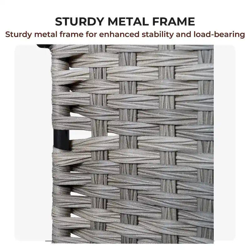 Banc de rangement en osier avec coussin pour chambre, salon, véranda - 47 cm H x 110 cm L x 47 cm P