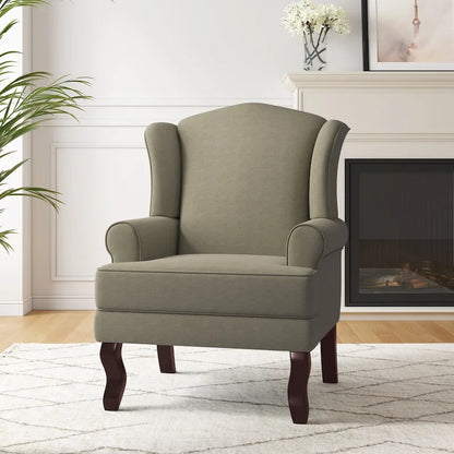 Fauteuil d'appoint capitonné à oreilles de style moderne du milieu du siècle