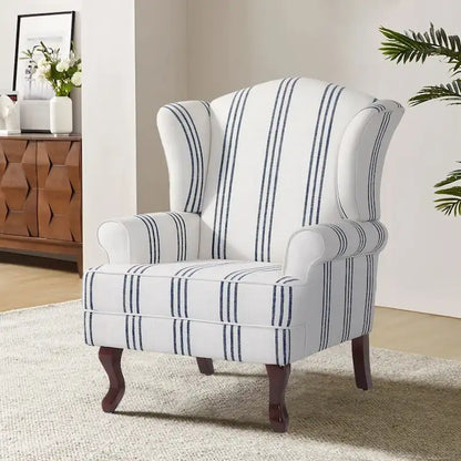 Fauteuil d'appoint capitonné à oreilles de style moderne du milieu du siècle