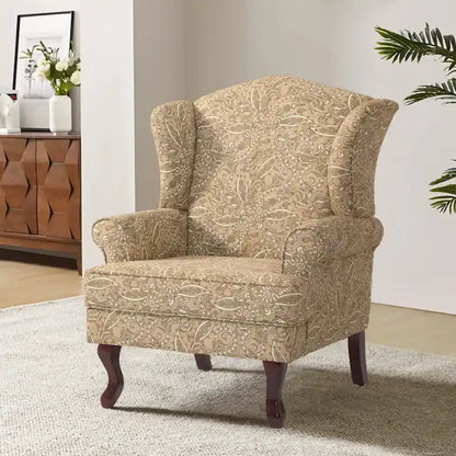 Fauteuil d'appoint capitonné à oreilles de style moderne du milieu du siècle