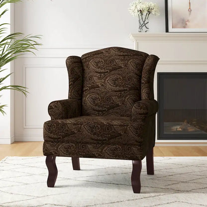 Fauteuil d'appoint capitonné à oreilles de style moderne du milieu du siècle