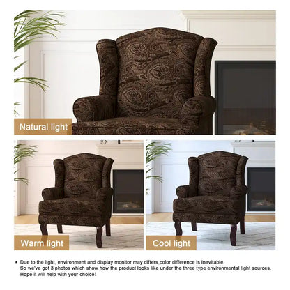 Fauteuil d'appoint capitonné à oreilles de style moderne du milieu du siècle