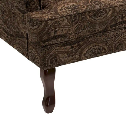 Fauteuil d'appoint capitonné à oreilles de style moderne du milieu du siècle