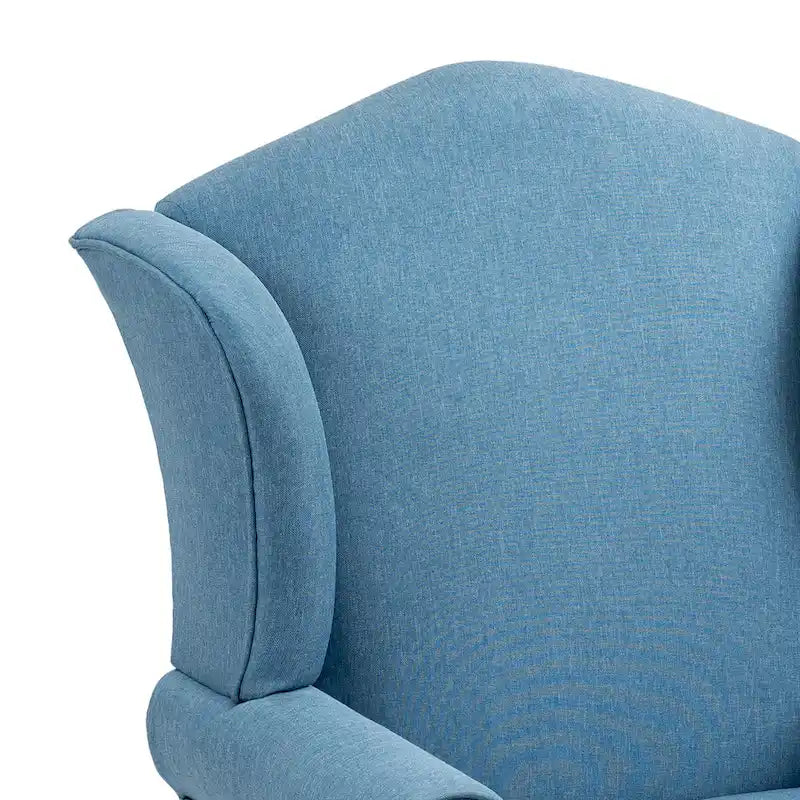 Fauteuil d'appoint capitonné à oreilles de style moderne du milieu du siècle