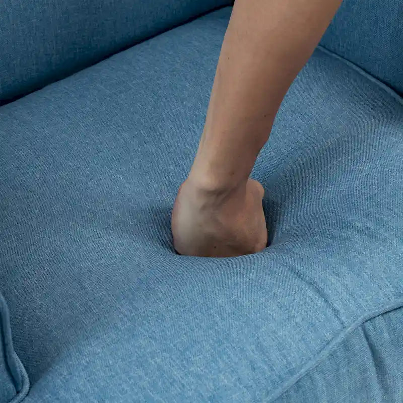 Fauteuil d'appoint capitonné à oreilles de style moderne du milieu du siècle