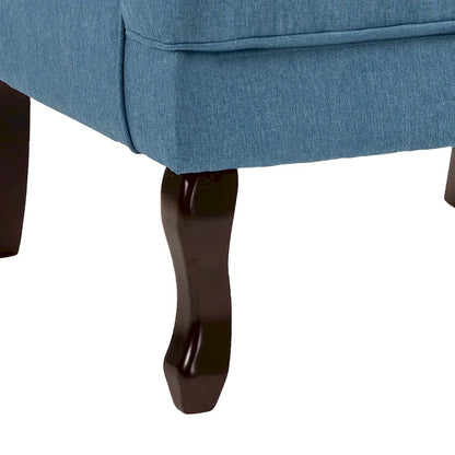 Fauteuil d'appoint capitonné à oreilles de style moderne du milieu du siècle