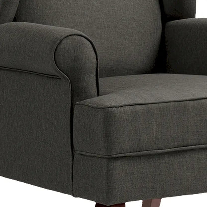 Fauteuil d'appoint capitonné à oreilles de style moderne du milieu du siècle