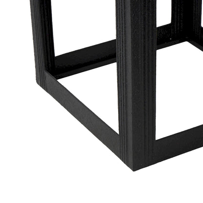 Table d'appoint gigogne en métal avec découpes cintrées - Ensemble de 3 - Noir - Roche River Decor - 40,6 cm (L) x 40,6 cm (l) x 53,3 cm (H)