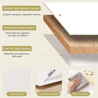 Armoire à linge étroite de salle de bain VECELO, 8 niveaux, en bois massif, avec 8 étagères.