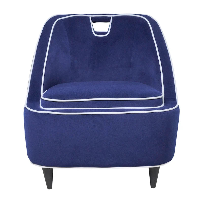 Fauteuil d'appoint moderne Sagebrook Home bicolore rembourré - 28 x 30 x 31