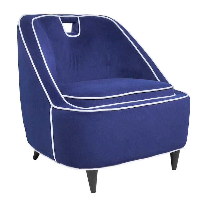 Fauteuil d'appoint moderne Sagebrook Home bicolore rembourré - 28 x 30 x 31