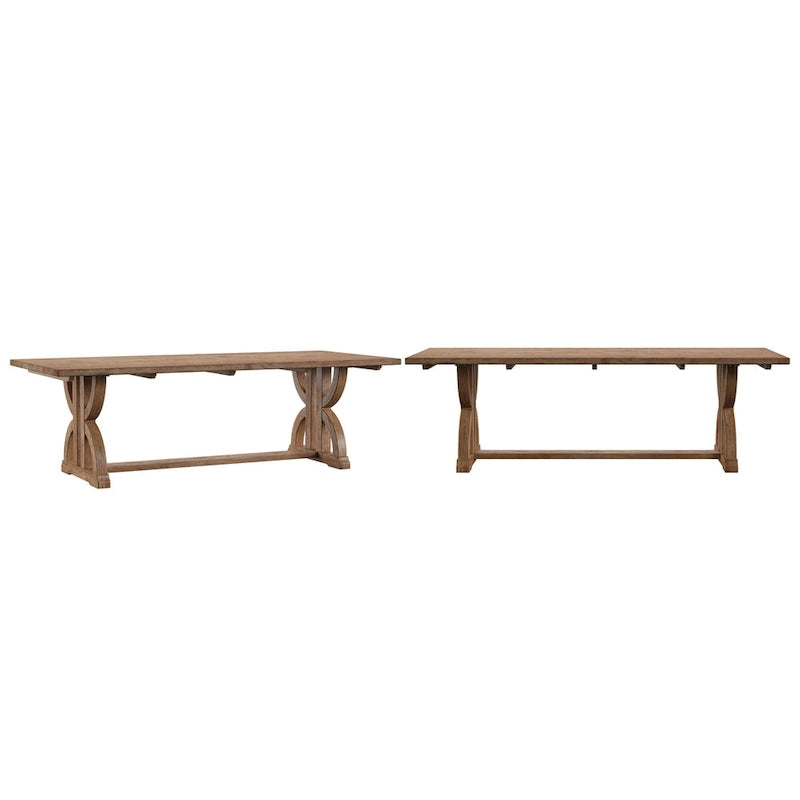 Table de salle à manger rectangulaire Bratislava en bois recyclé - Marron