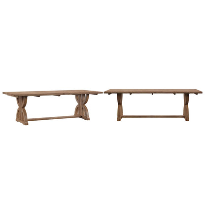 Table de salle à manger rectangulaire Bratislava en bois recyclé - Marron