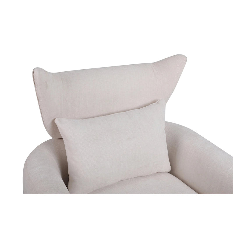 Fauteuil d'appoint pivotant à 360 degrés de style classique du milieu du siècle - 29,20 x 29,90 x 36,60