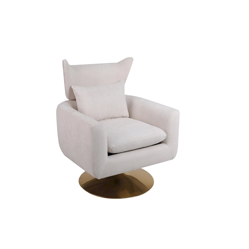 Fauteuil d'appoint pivotant à 360 degrés de style classique du milieu du siècle - 29,20 x 29,90 x 36,60