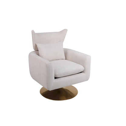Fauteuil d'appoint pivotant à 360 degrés de style classique du milieu du siècle - 29,20 x 29,90 x 36,60