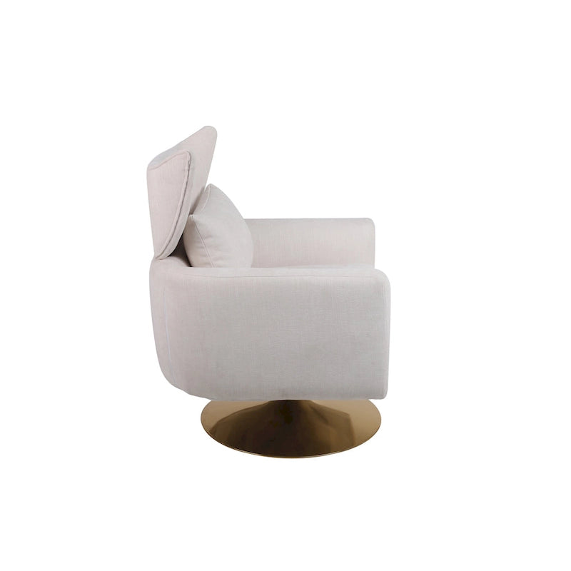 Fauteuil d'appoint pivotant à 360 degrés de style classique du milieu du siècle - 29,20 x 29,90 x 36,60