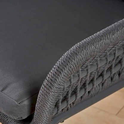 Fauteuils club d'intérieur Tolovana en acier et corde avec coussins, par Christopher Knight Home