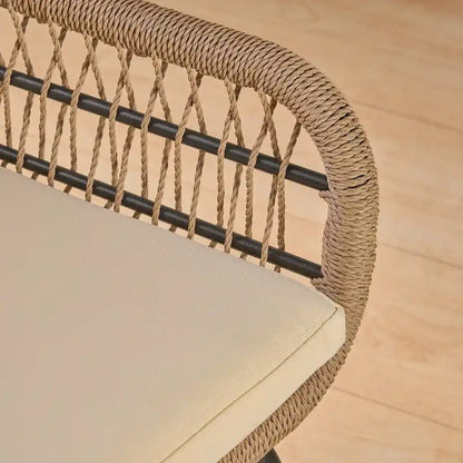 Fauteuils club d'intérieur Tolovana en acier et corde avec coussins, par Christopher Knight Home