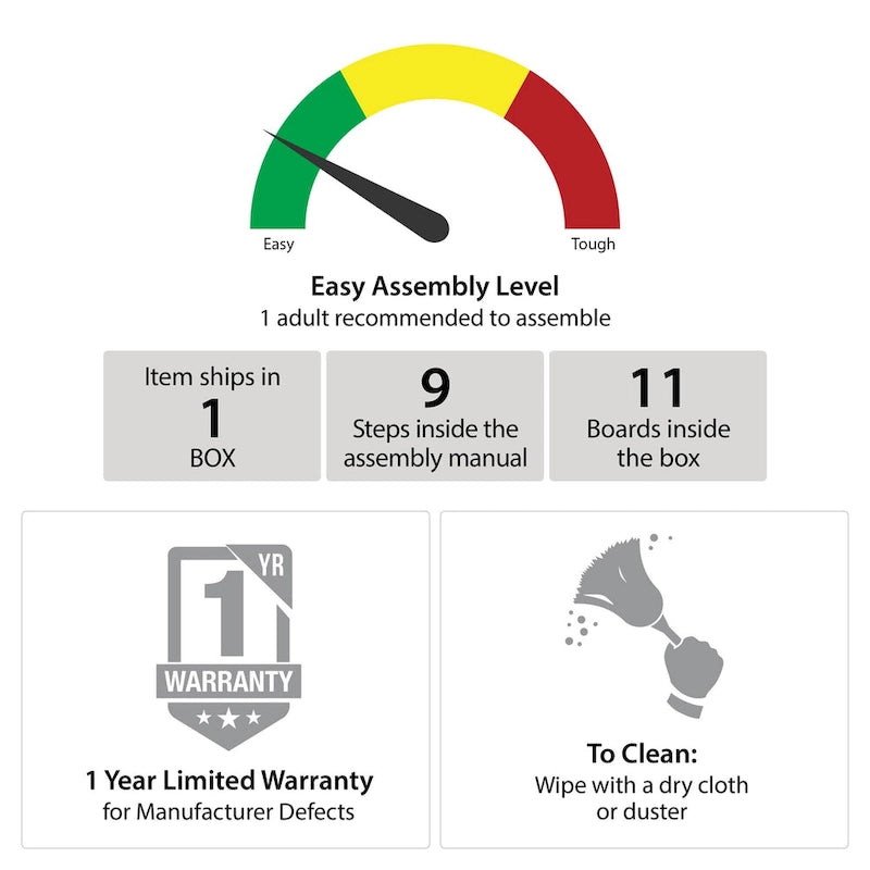 Ameriwood Home Leyden Nightstand, Weathered Oak