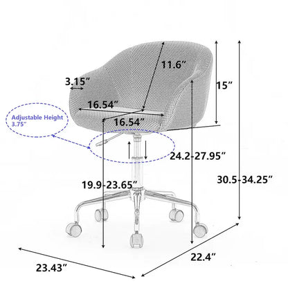 Chaise pivotante de bureau à domicile en tissu mesh