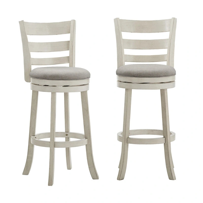 Tabouret de bar pivotant Rovinj à dossier échelle 29H